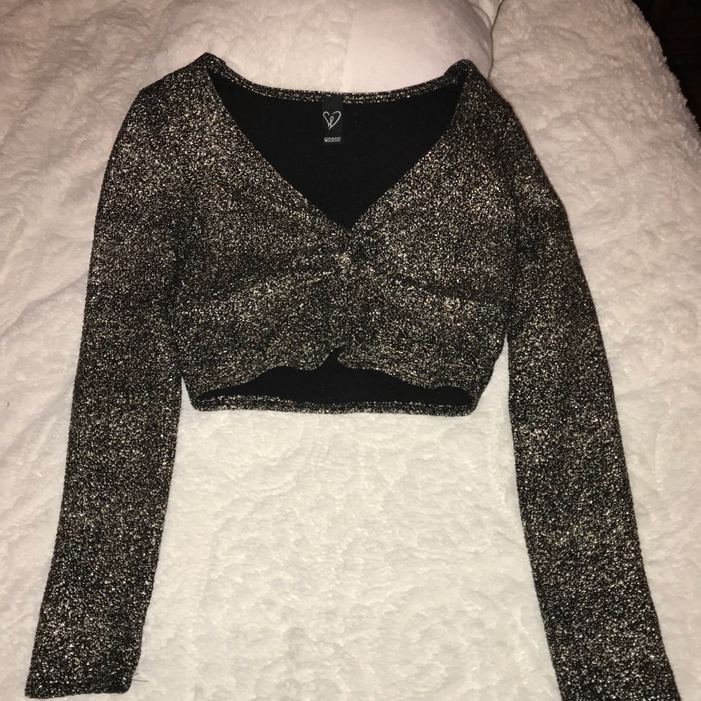 Gold Sparkle crop top
